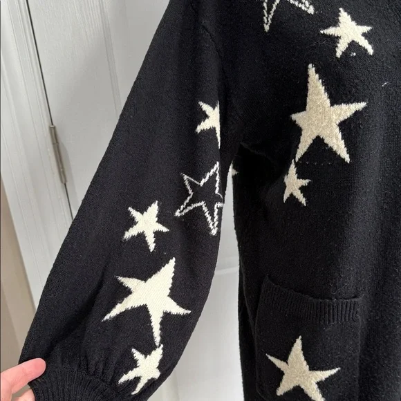 Star Pattern Anthropologie Women's Cardigan Sweater - Picture 3 of 4